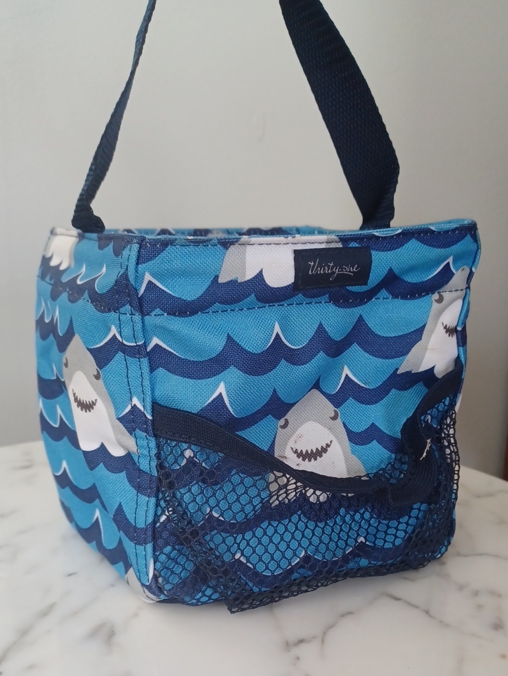 Thirty-One Little Caddy Shark Print Tote Baby Shark Doo Doo Doo
